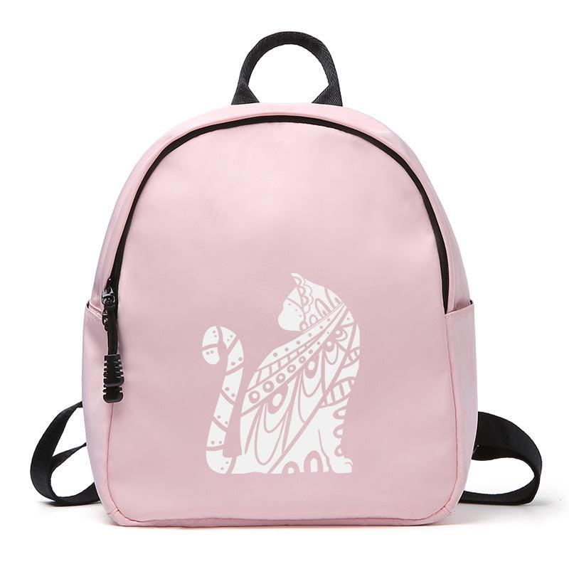 Cat Print Outdoor Backpack Men Women Travel Medium Oxford Backpack