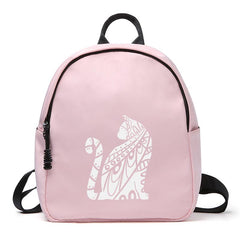 Cat Print Outdoor Backpack Men Women Travel Medium Oxford Backpack