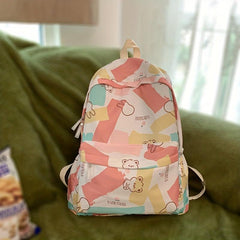 Creative Graffiti Pattern Schoolbag for Junior High School Students