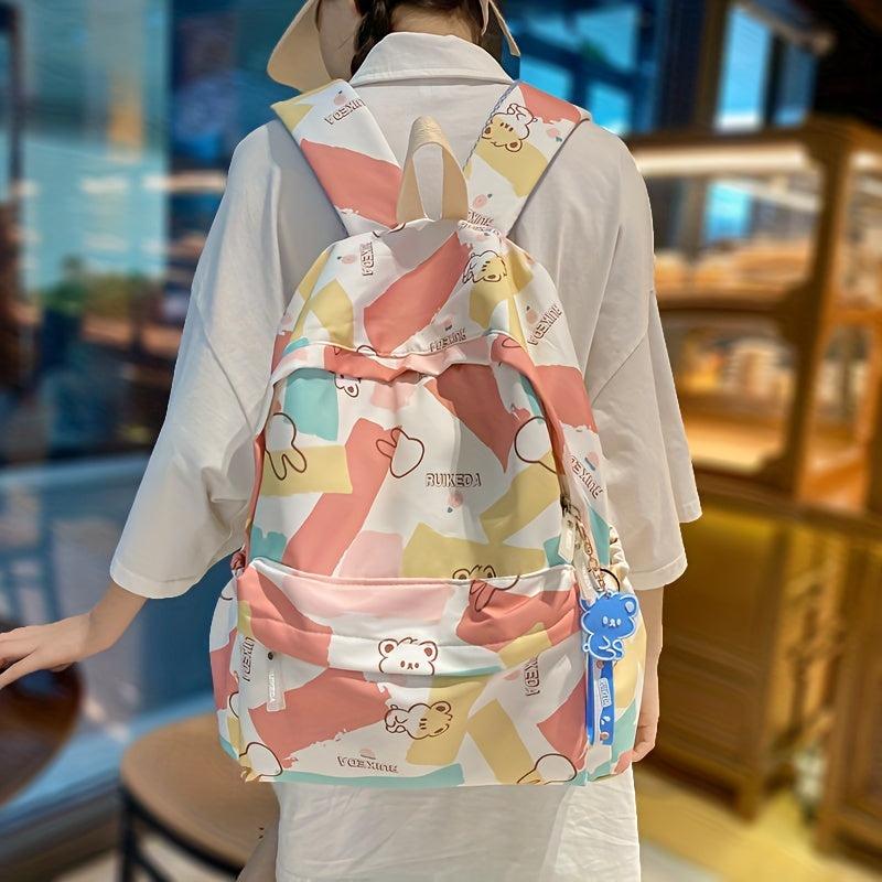 Creative Graffiti Pattern Schoolbag for Junior High School Students