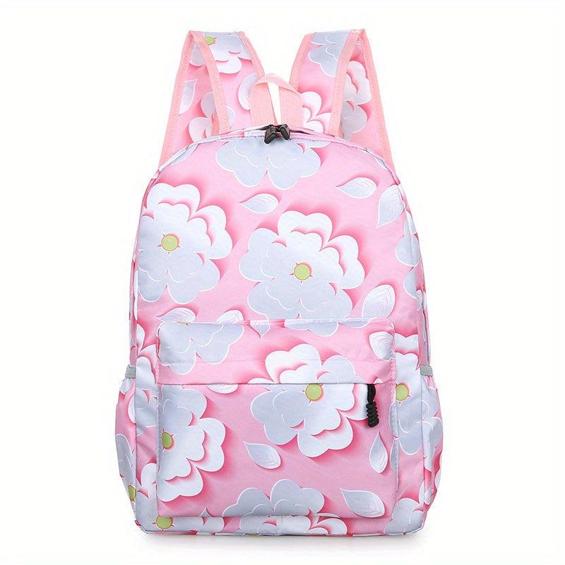 Print Backpack Double Shoulder Bag High School Junior High School School Bag