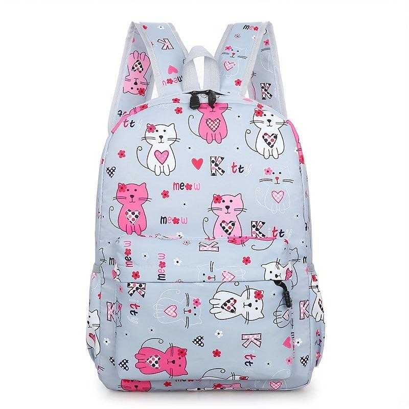 Print Backpack Double Shoulder Bag High School Junior High School School Bag