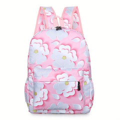 Print Backpack Double Shoulder Bag High School Junior High School School Bag