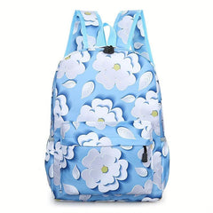 Print Backpack Double Shoulder Bag High School Junior High School School Bag