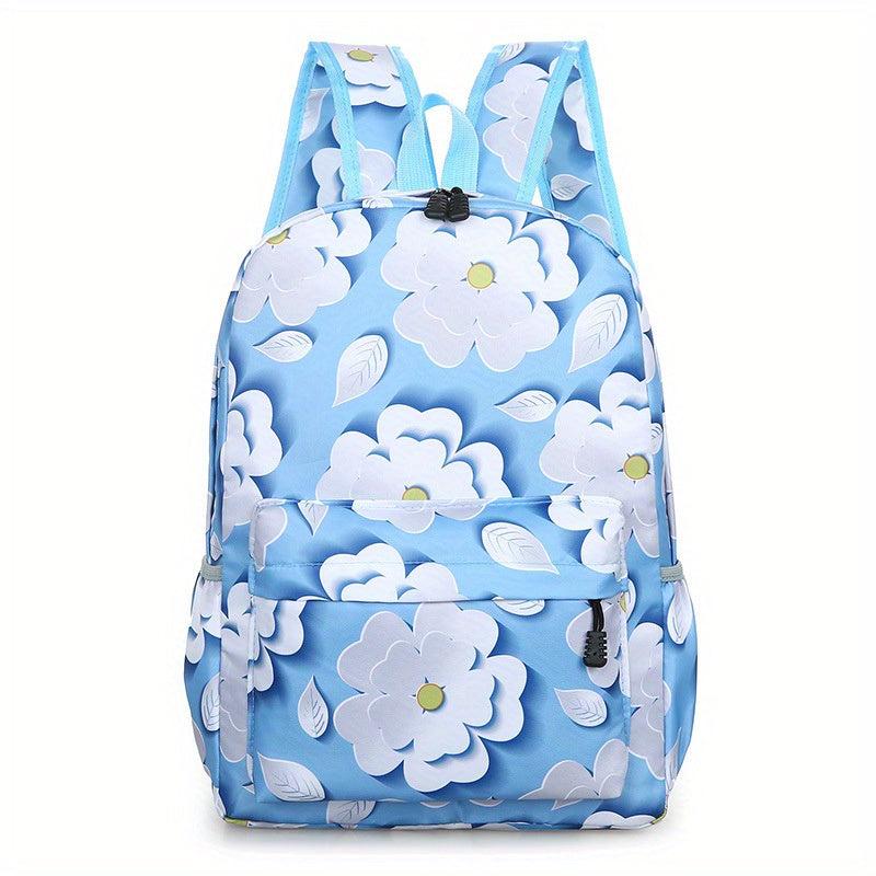 Print Backpack Double Shoulder Bag High School Junior High School School Bag