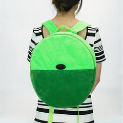 Green Backpack Adjustable Strap Casual Zipper Bag Students Schoolbag
