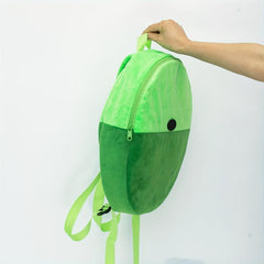 Green Backpack Adjustable Strap Casual Zipper Bag Students Schoolbag