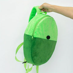 Green Backpack Adjustable Strap Casual Zipper Bag Students Schoolbag
