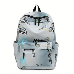 Letter Pattern Backpack Causal Gradient Large Capacity Student Schoolbag