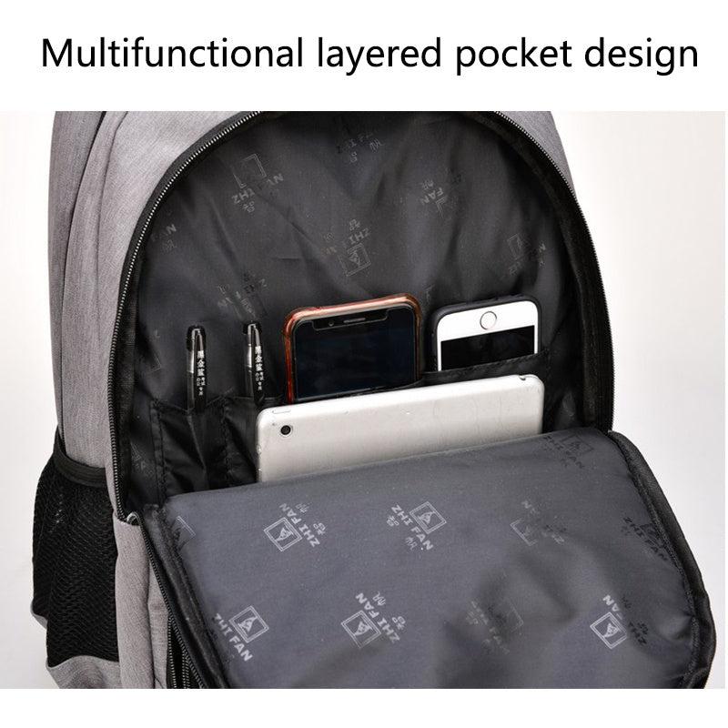 Men's Laptop Backpack USB Charging Large Capacity Travel Schoolbag