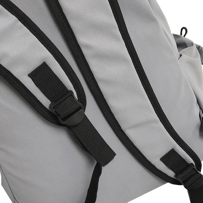 Large Capacity Solid Student Schoolbag Couple Backpack