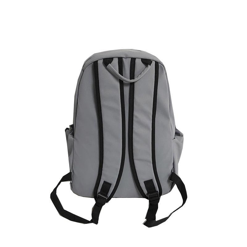 Large Capacity Solid Student Schoolbag Couple Backpack