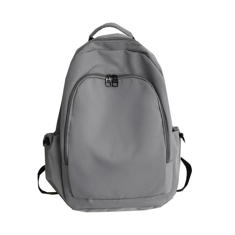 Large Capacity Solid Student Schoolbag Couple Backpack
