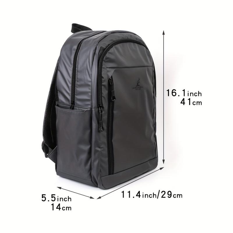Grey Vintage Men's Daypack College Backpacks For Travel
