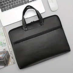 PU Leather Business Briefcase Messenger Bag Handbag For Men