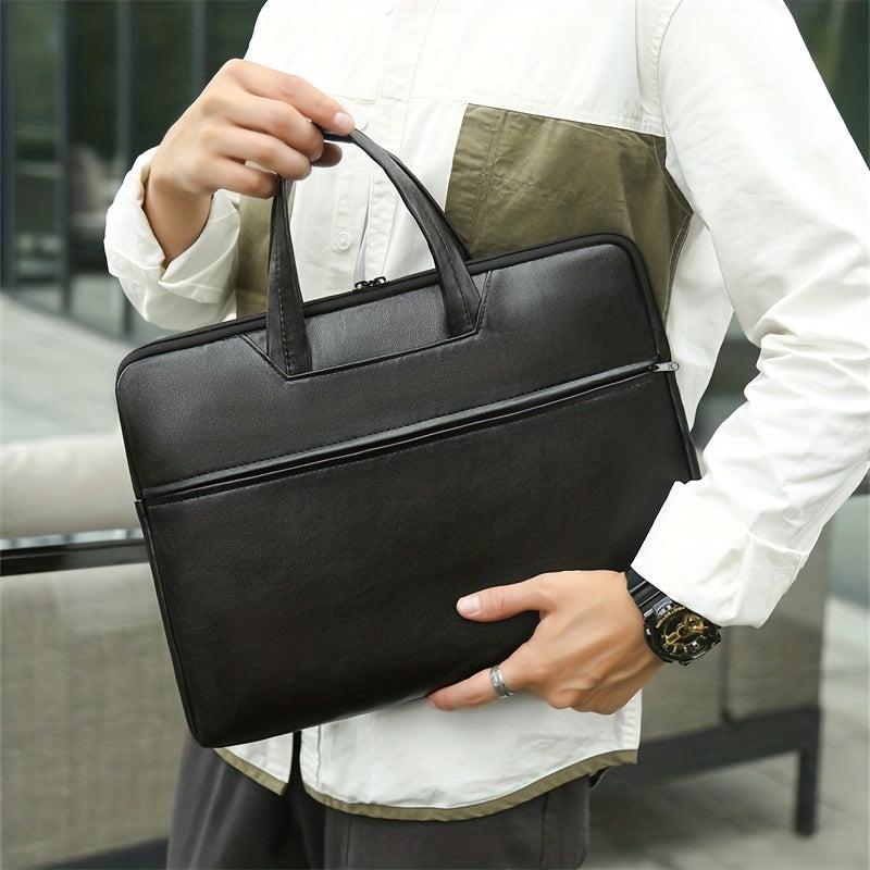 PU Leather Business Briefcase Messenger Bag Handbag For Men