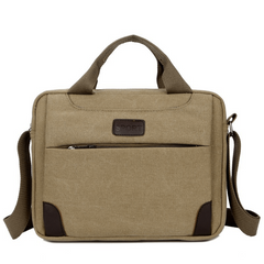 Canvas Laptop Crossbody Bag with Compartment