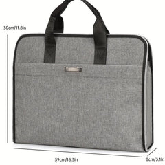 Nylon Briefcase Large Capacity Zippered Document Organizer Handbag