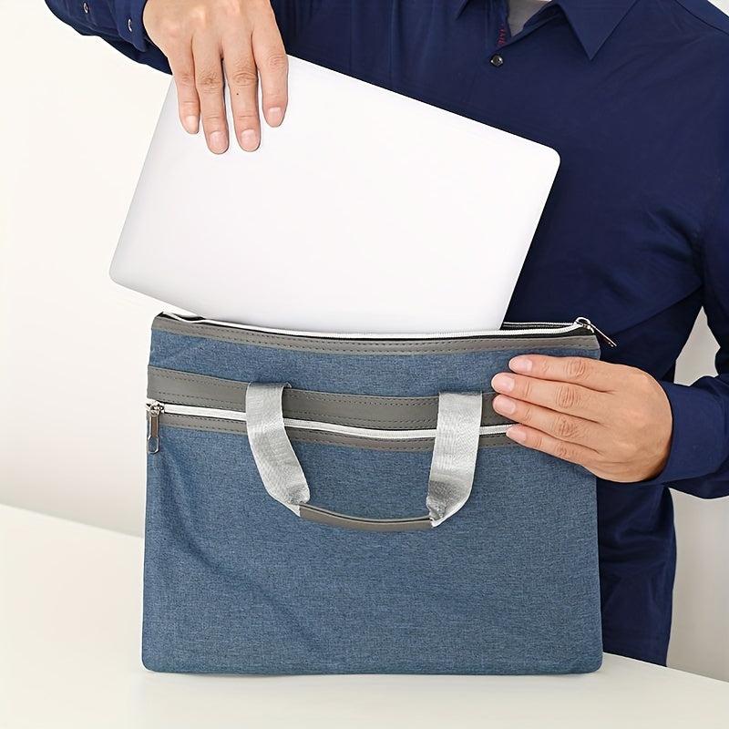 Waterproof Nylon Briefcase Zippered Document Organizer Handbag