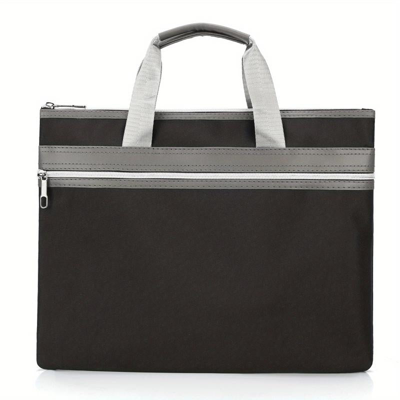 Waterproof Nylon Briefcase Zippered Document Organizer Handbag