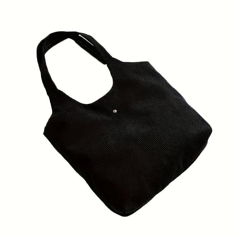Corduroy Shoulder Bag Tote Large Capacity Casual Shopping Bag