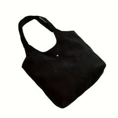Corduroy Shoulder Bag Tote Large Capacity Casual Shopping Bag