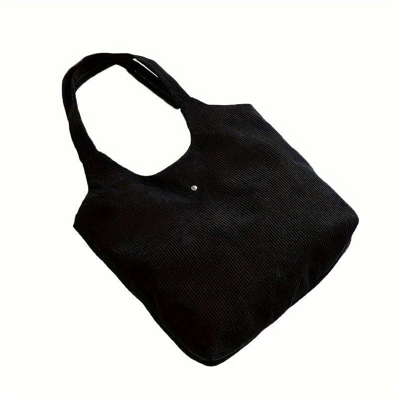 Corduroy Shoulder Bag Tote Large Capacity Casual Shopping Bag