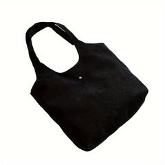 Corduroy Shoulder Bag Tote Large Capacity Casual Shopping Bag