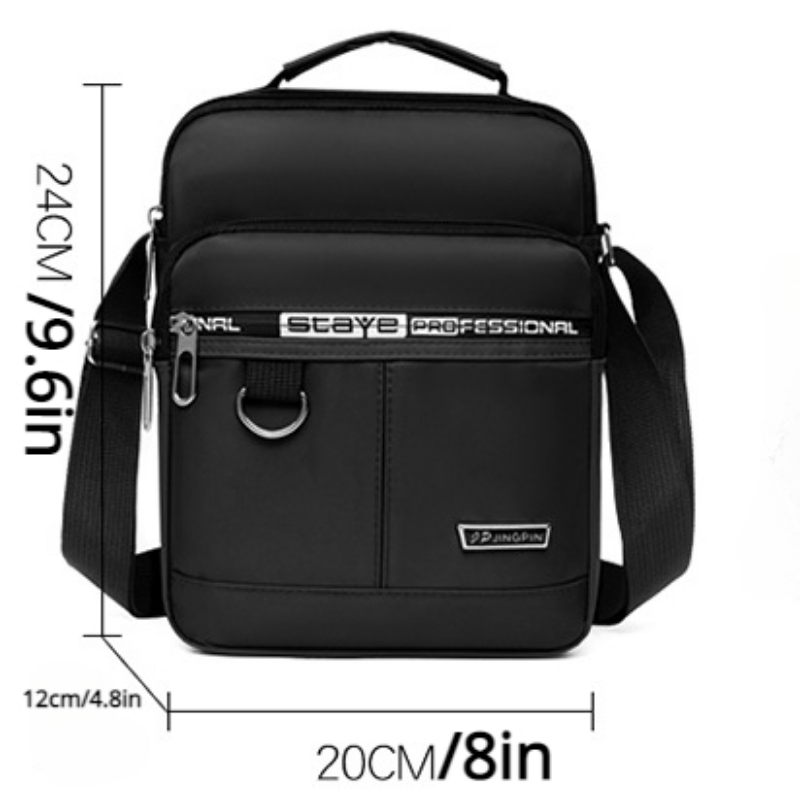 Men's Vertical Crossbody Bag Multifunctional Shoulder Briefcase