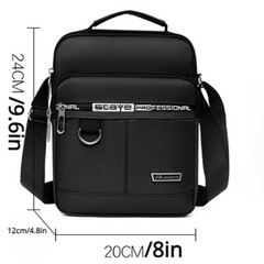 Men's Vertical Crossbody Bag Multifunctional Shoulder Briefcase