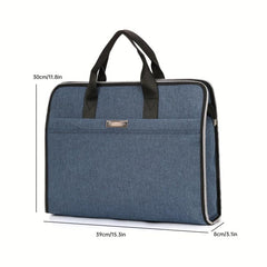 Nylon Briefcase Document Organizer Office Bag