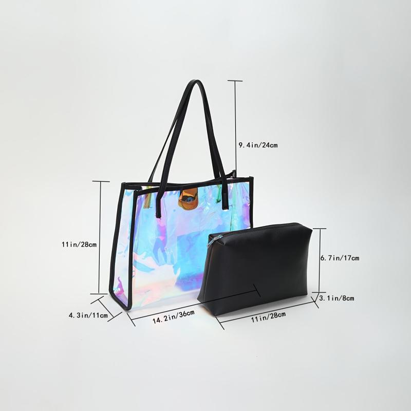 Clear Tote Bag Large capacity Handbag See Through Shoulder Bag