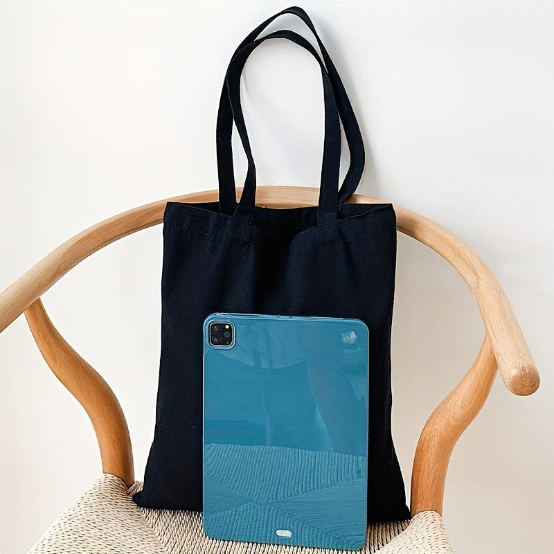Men's Canvas Tote Bag Reusable Cotton Grocery Shopping High Capacity
