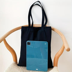 Men's Canvas Tote Bag Reusable Cotton Grocery Shopping High Capacity