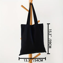Men's Canvas Tote Bag Reusable Cotton Grocery Shopping High Capacity