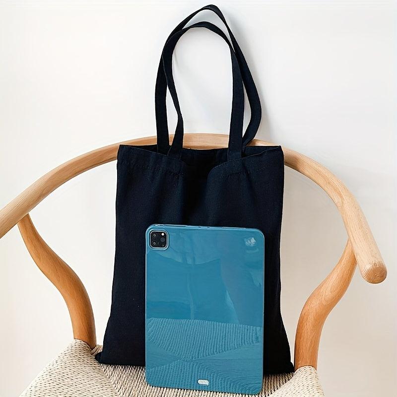 Men's Canvas Tote Bag Reusable Cotton Grocery Shopping High Capacity