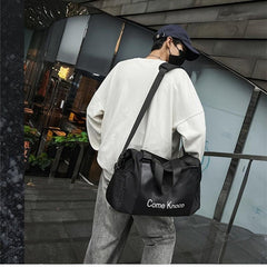 Large Capacity Fitness Bag with Shoes Compartment