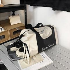 Large Capacity Fitness Bag with Shoes Compartment