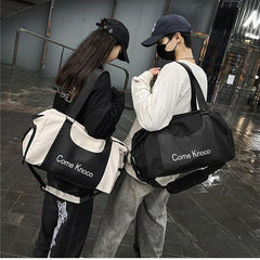 Large Capacity Fitness Bag with Shoes Compartment