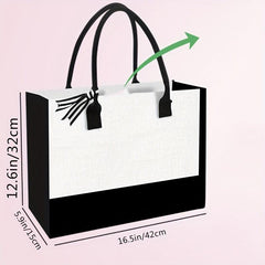 Casual Canvas Clutch Tote Bag with Large Capacity