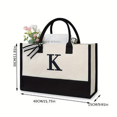 Canvas Beach Bag Letter Tote Bag Tote Lunch Bag Birthday