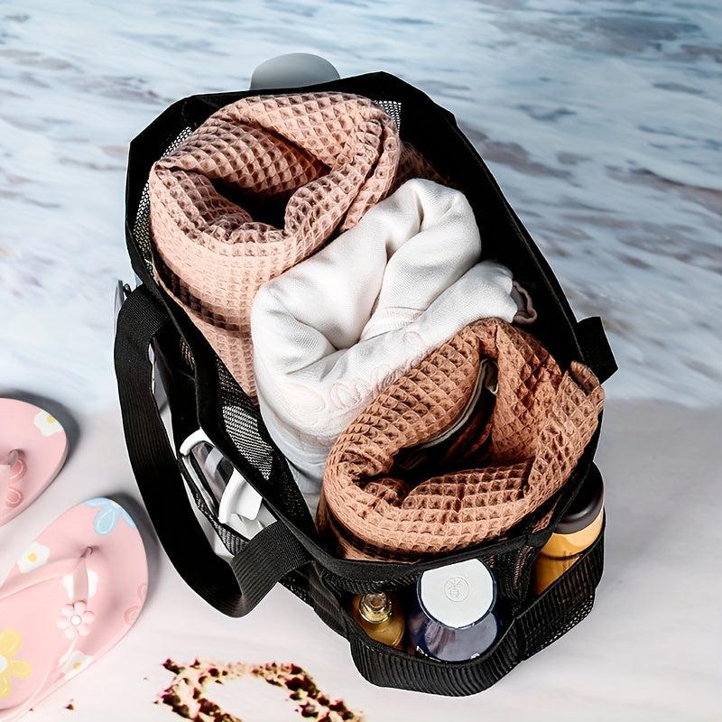 Hollow Mesh Beach Bag Shoulder Bag Tote Travel Toiletry Bag