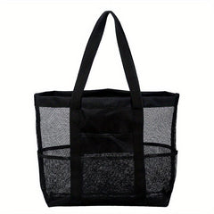 Hollow Mesh Beach Bag Shoulder Bag Tote Travel Toiletry Bag