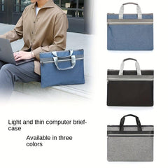 Denim Business Briefcase Handbag For Men Meeting Office