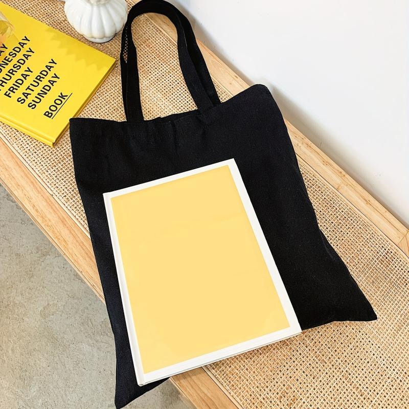 Flower Letter Printed Folding Shoulder Bag Canvas Tote Bag