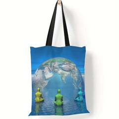 Seven Chakra Men's Tote Bag Canvas Handbag