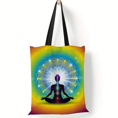 Seven Chakra Men's Tote Bag Canvas Handbag