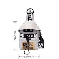 Literary Crossbody Bag Canvas Chest Purse Mini Sling Bag 7 8 4 7 Inch