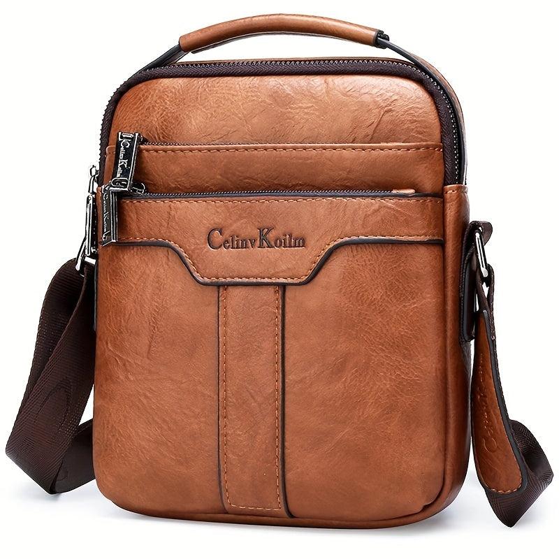 Men's Casual Large Capacity Messenger Bag Business Handbag Crossbody Bag