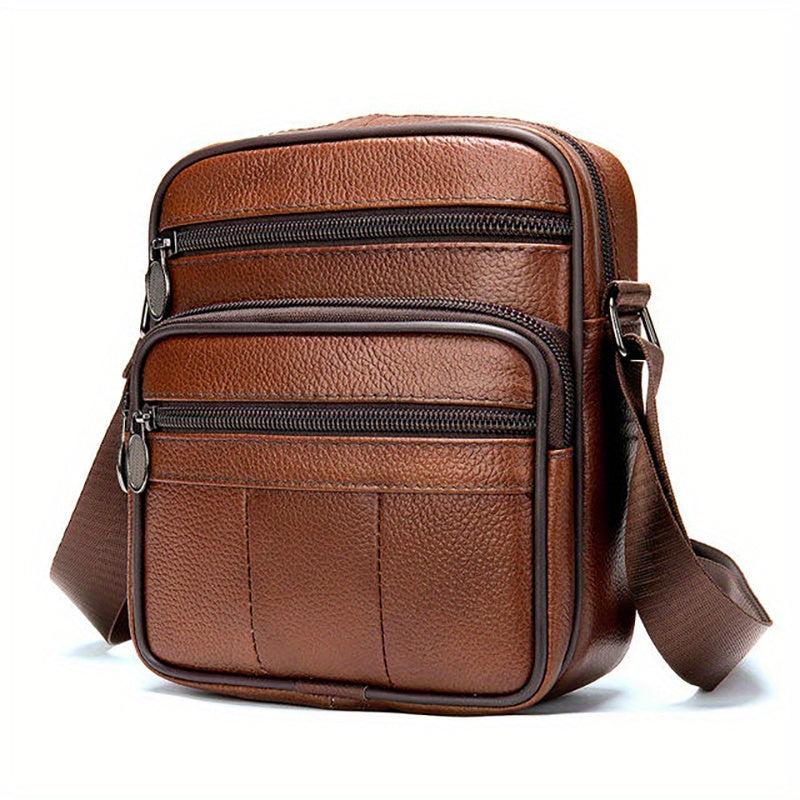 Leather Crossbody Chest Bag Multifunctional Sling Bag